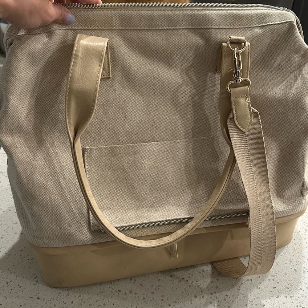 Used, but good condition, BEIS Beige Mini Convertible Weekender